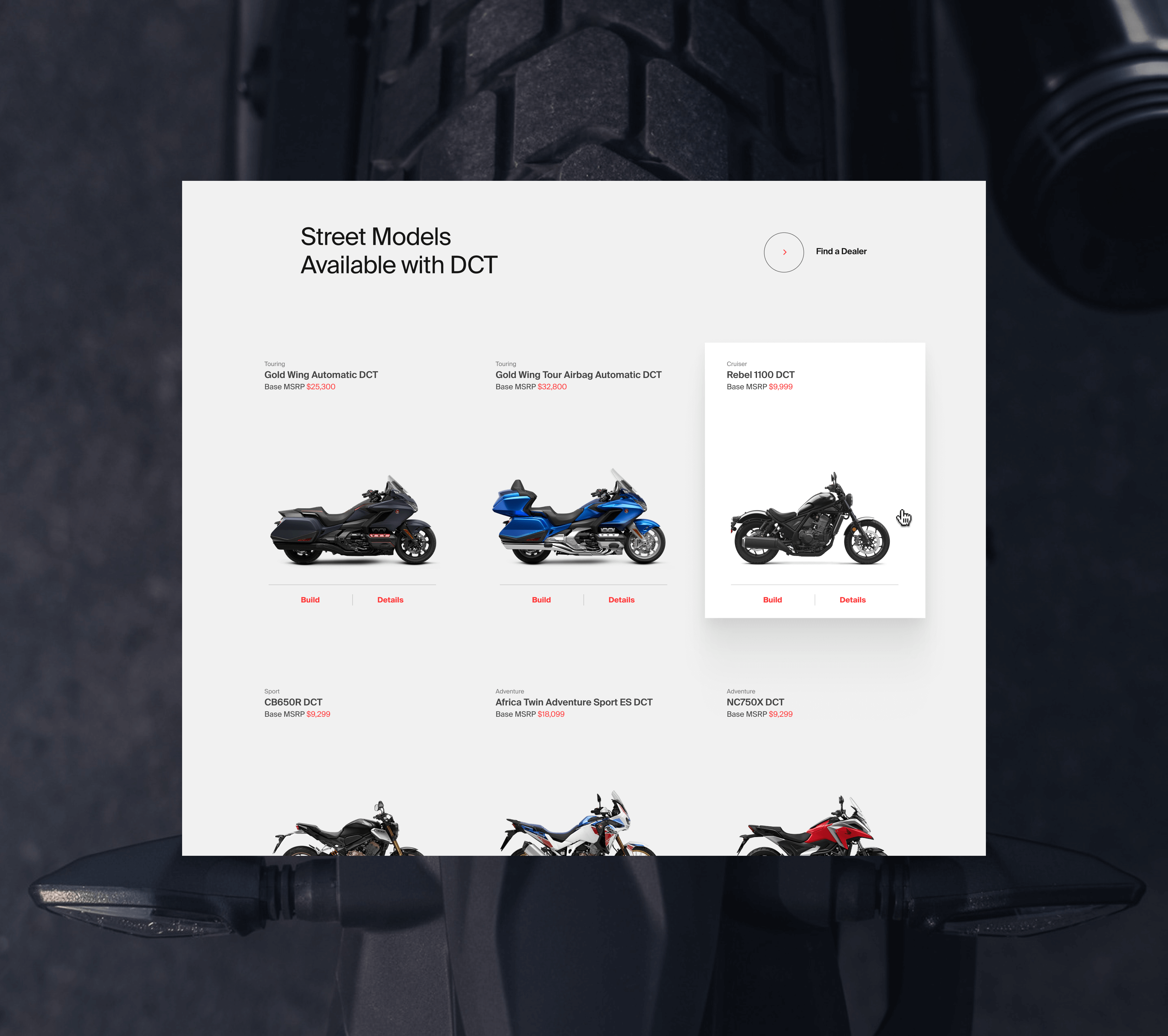 Honda Direction 1 Bike Selector