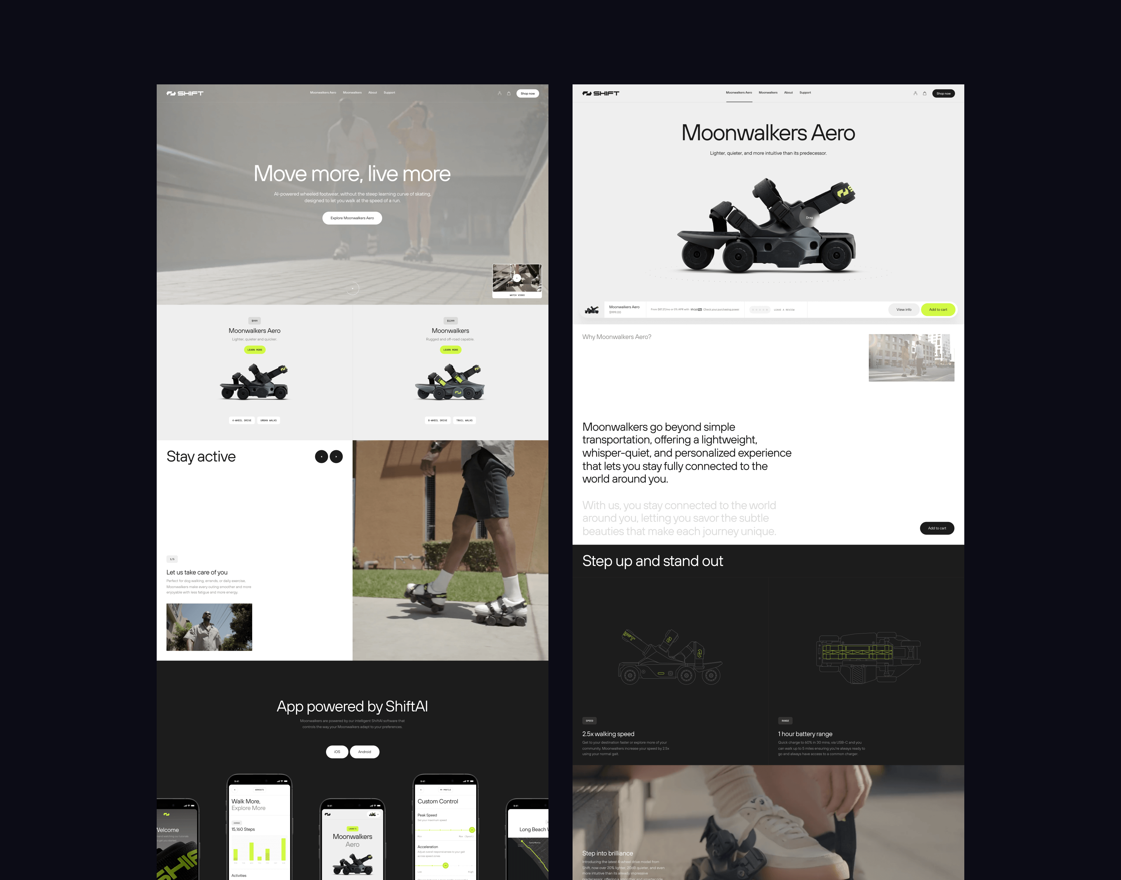 Shift Site Layouts