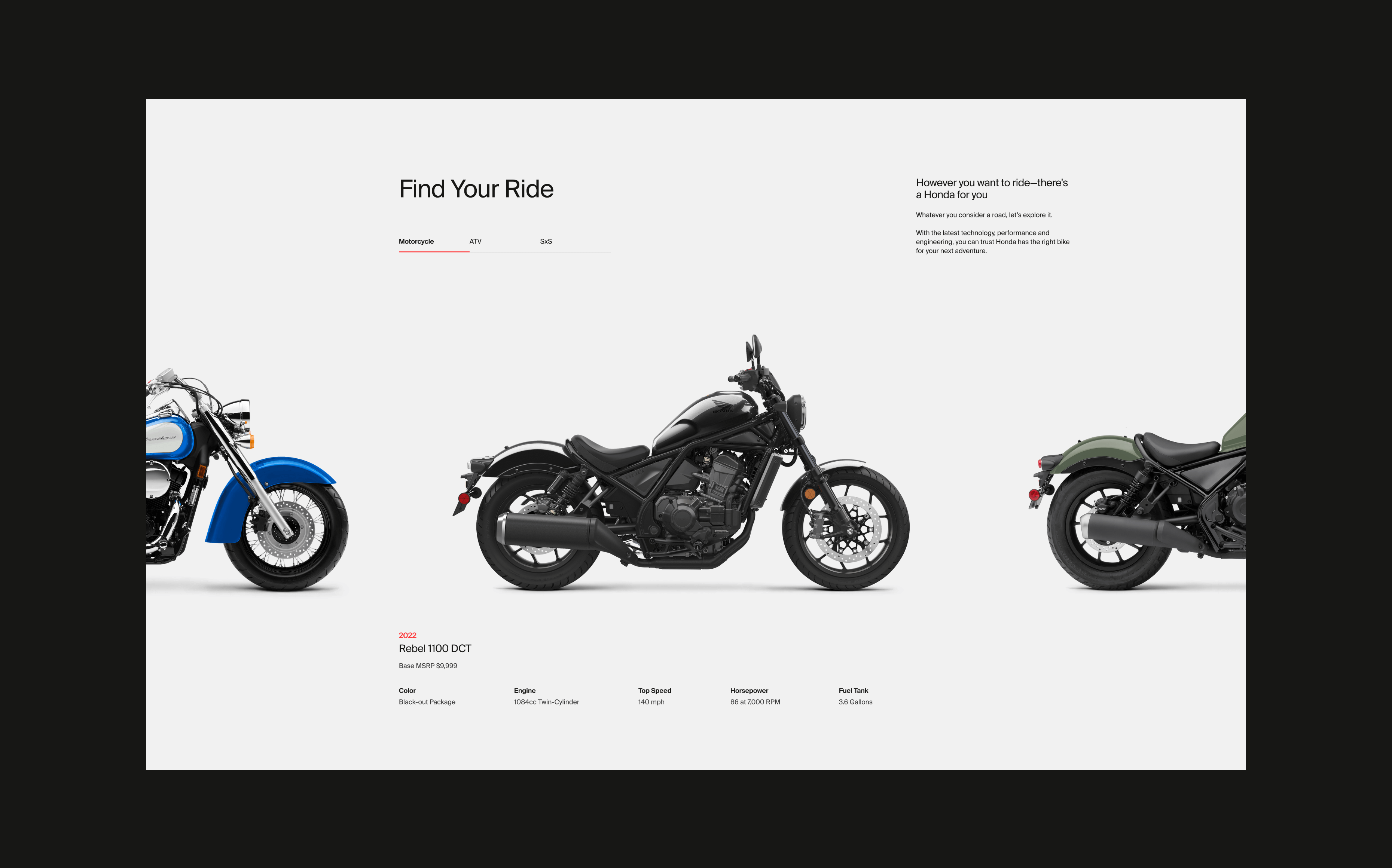 Honda Direction 1 Lineup