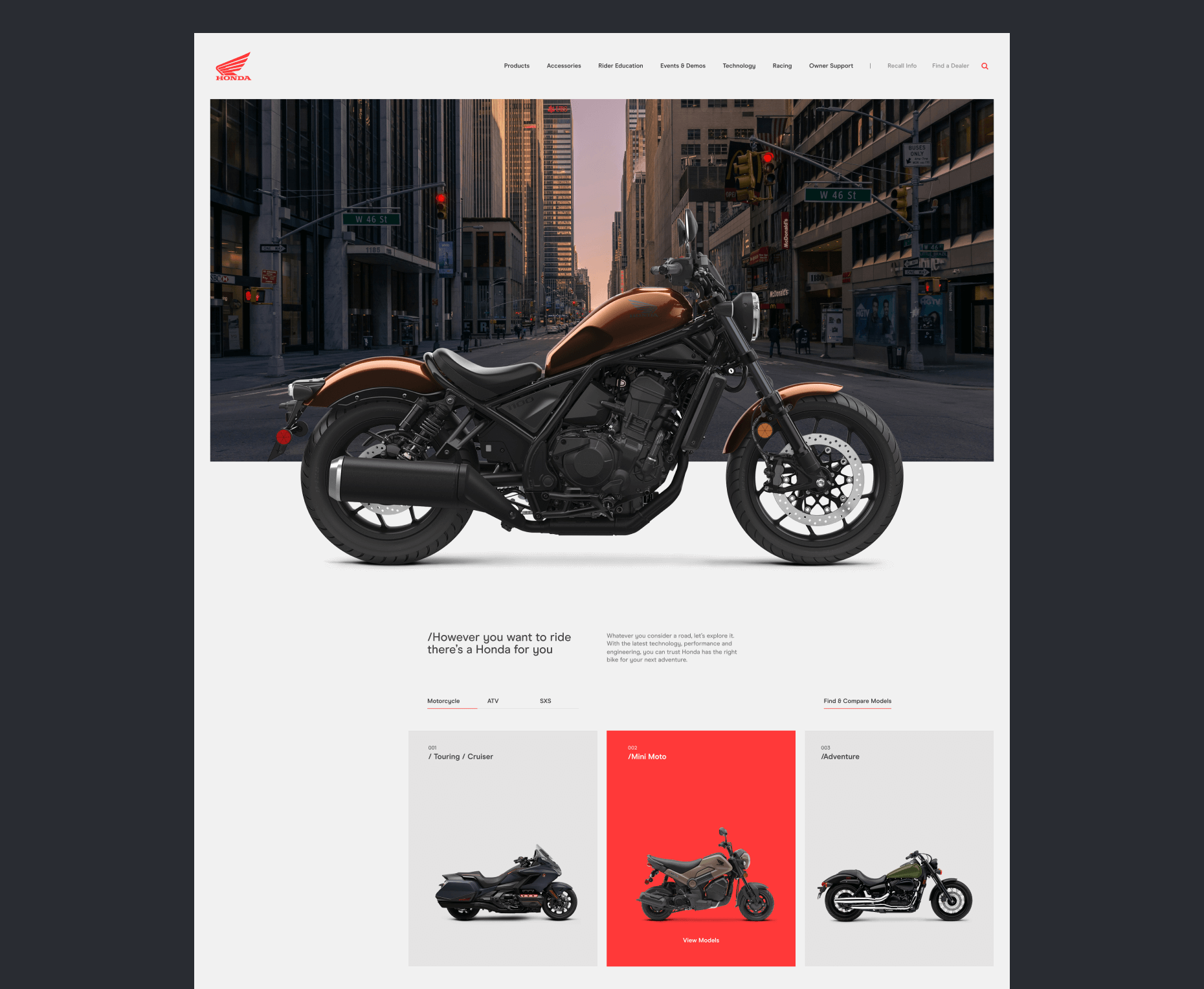 Honda Direction 3 Home Landing