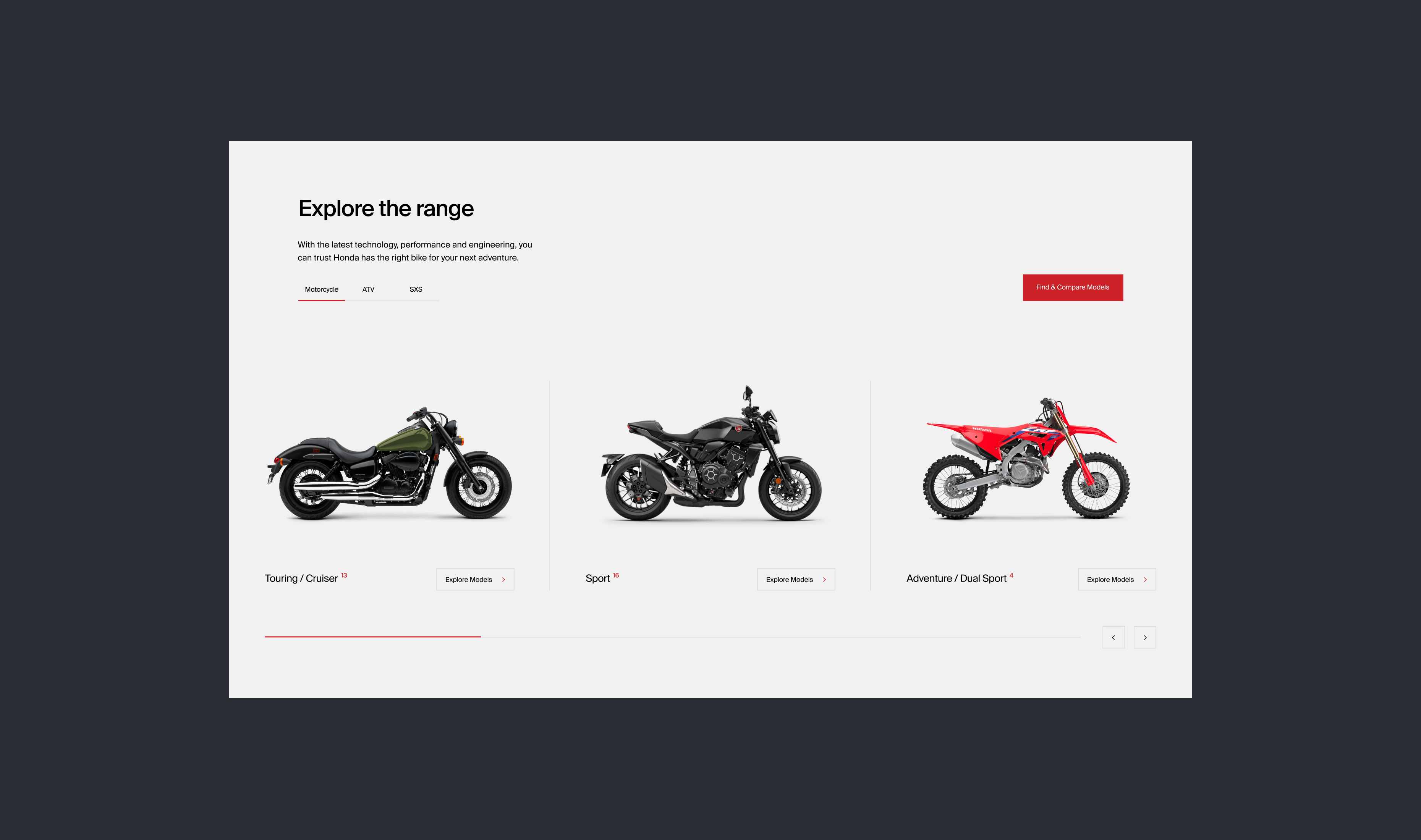 Honda Direction 2 Bike Selector
